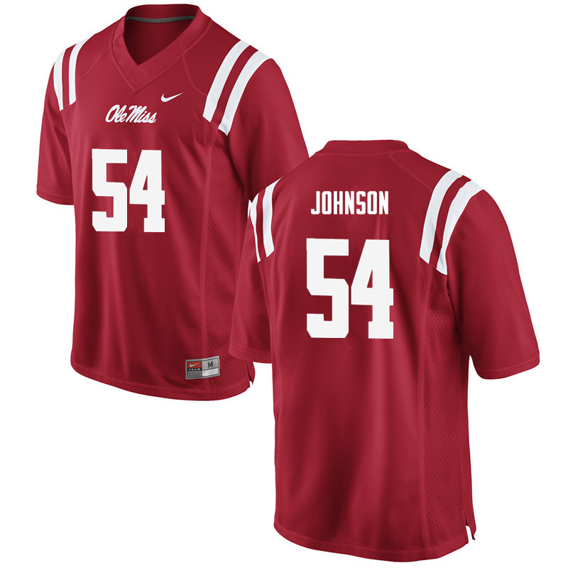 Ole Miss Rebels #54 Sam Johnson College Football Jerseys-Red